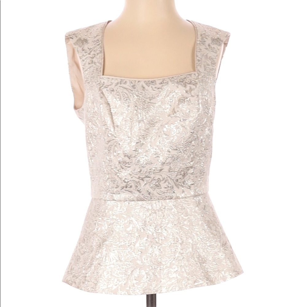White House Black Market Sleeveless, Size 0, Ivory